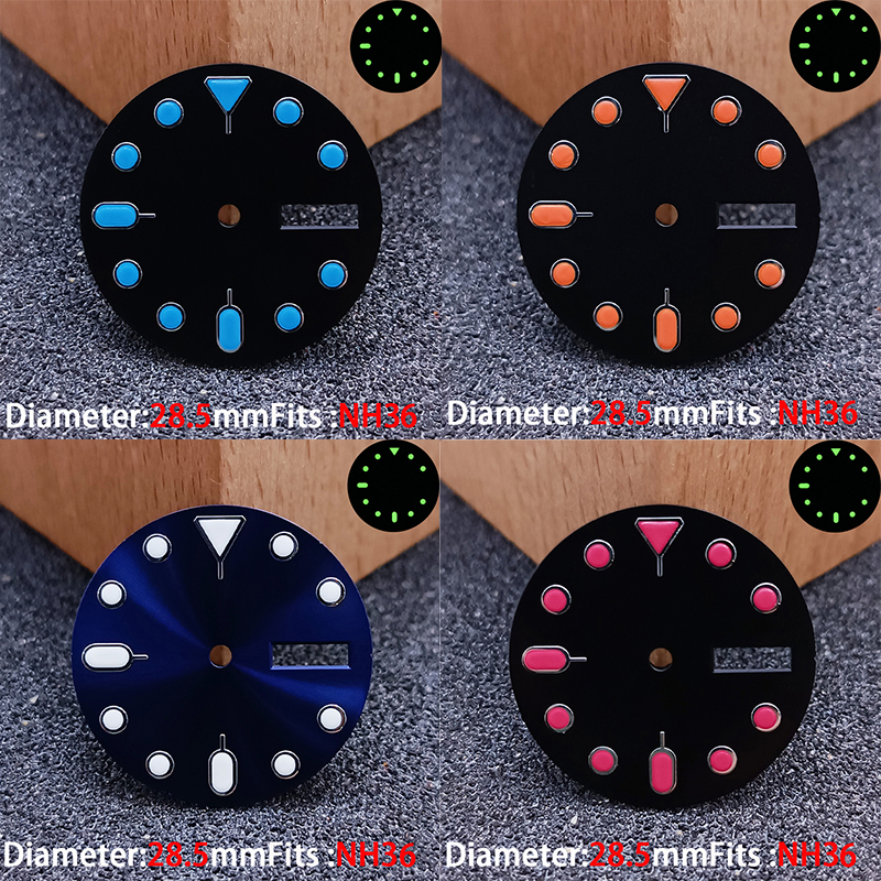 Watch Movement Rotor - 28.5mm diameter calendar watch dial Green