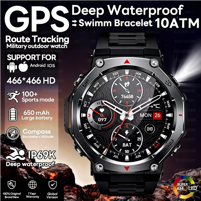 Heart Rate Gps Watch - 2026 New T-Rex 3 Ultra Outdoor