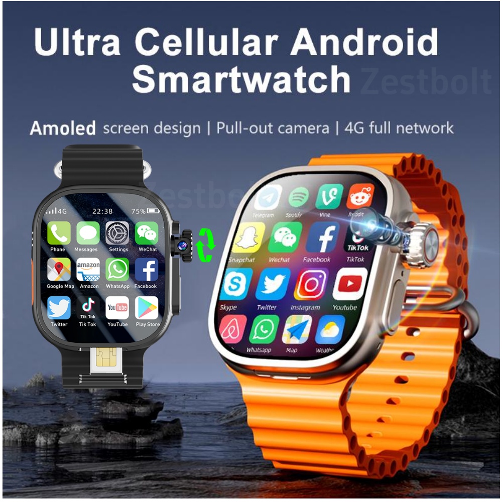 Heart Rate Gps Watch - GOLDENSPIKE S10 Ultra MAX 4G Smartwatch
