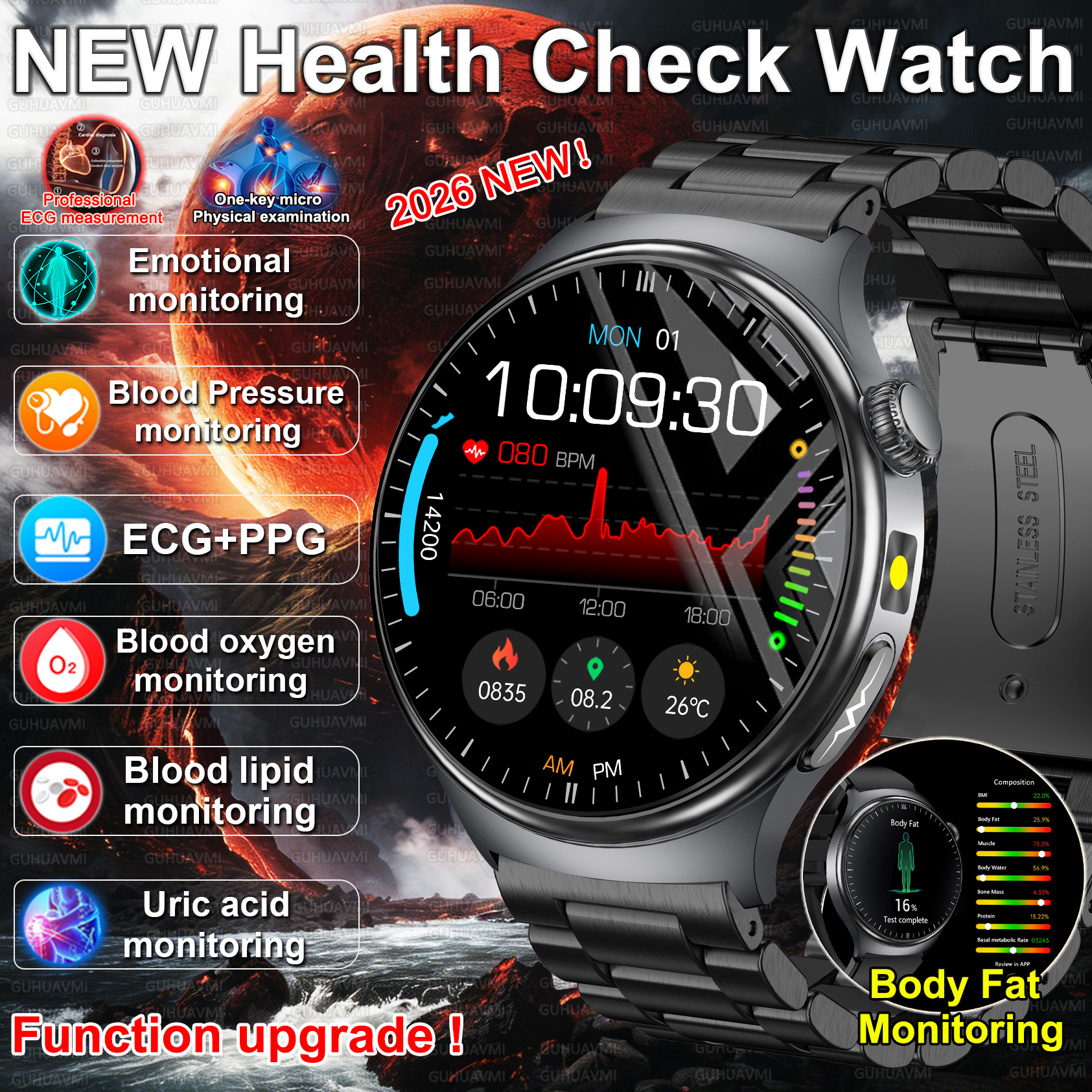 Smartwatch Watches Gift For Men - 2026 New Accurate Body Health analysis