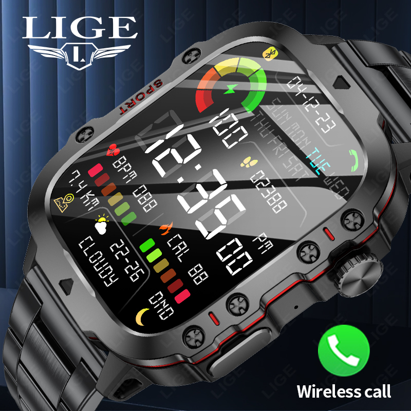 Smartwatch Watches Gift For Men - LIGE Outdoor Men's Sports Smart Watch