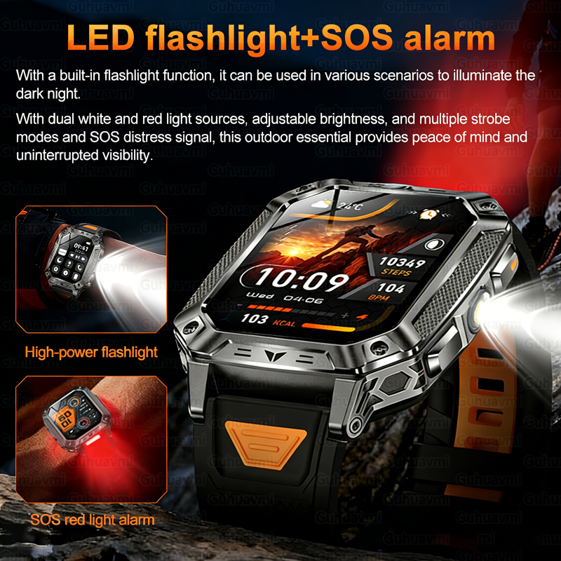 New 1500mAh Military Outdoor S - Heart Rate Gps Watch reseña y precio