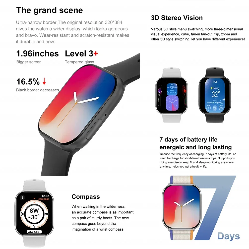 2025 New Original for Apple DT - Smartwatch Square Watches For Men reseña y precio