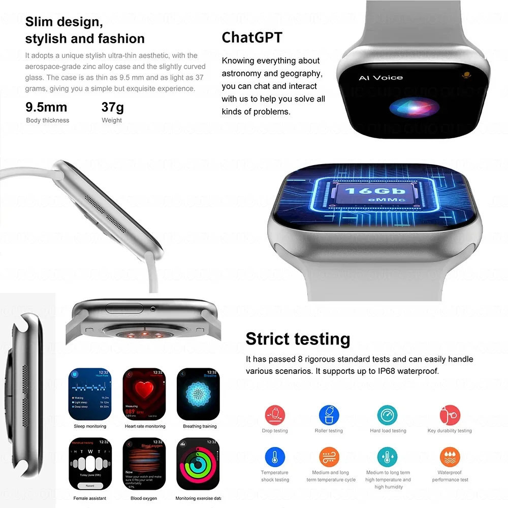 2025 New Original for Apple DT - Smartwatch Square Watches For Men reseña y precio
