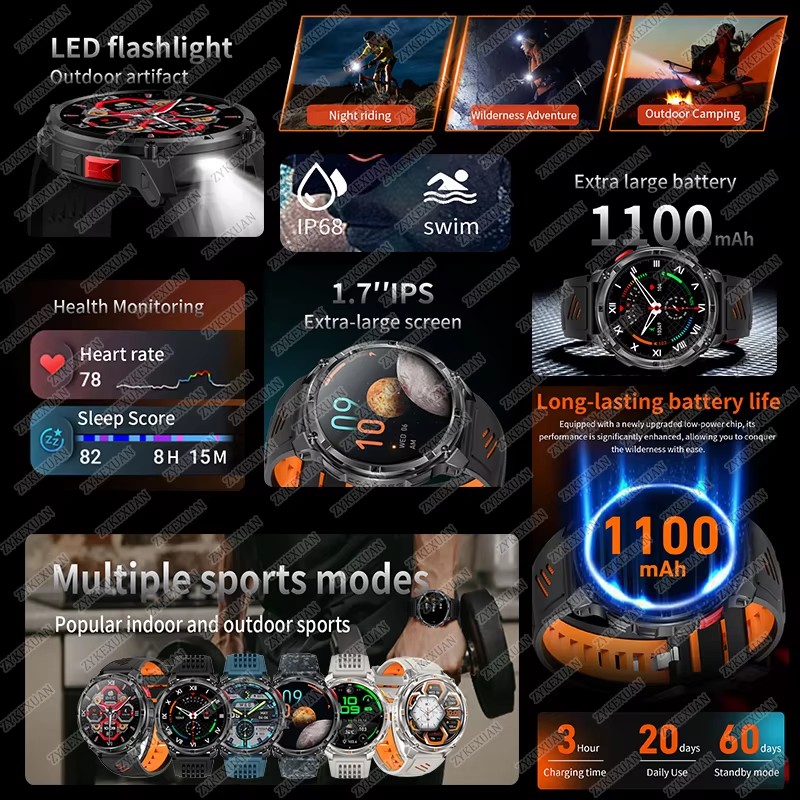 2026 New 1100mAh Large Battery - Smartwatch Watches Gift For Men reseña y precio