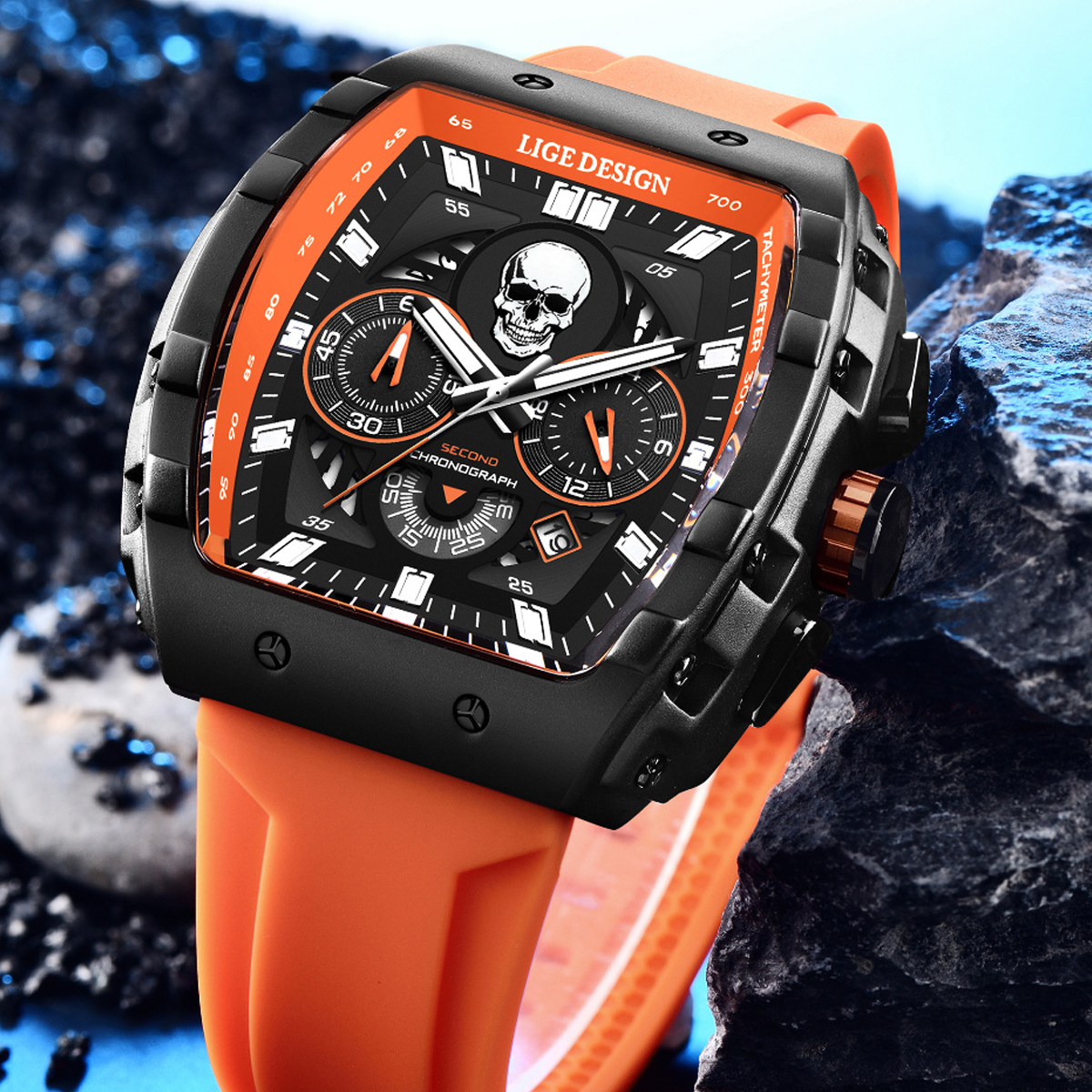 LIGE Fashion Quartz Watches fo - Smartwatch Square Watches For Men reseña y precio