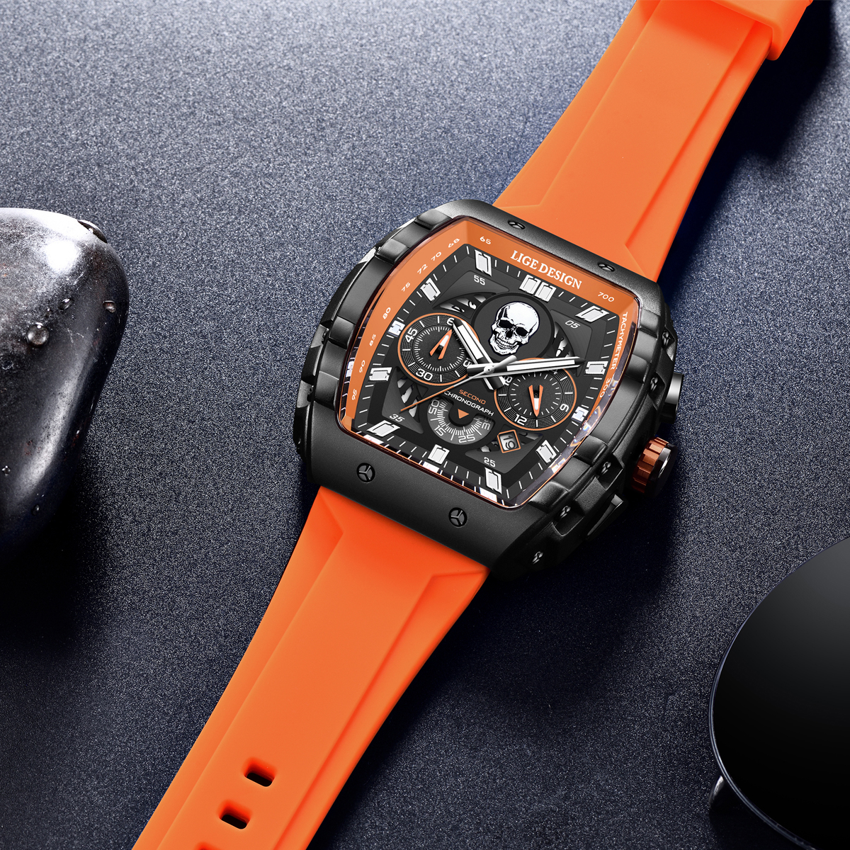 LIGE Fashion Quartz Watches fo - Smartwatch Square Watches For Men reseña y precio
