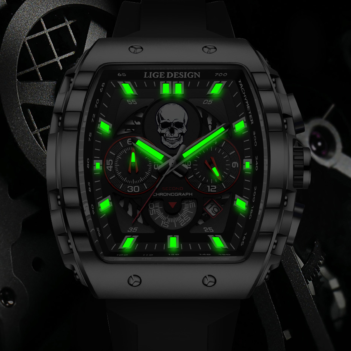 LIGE Fashion Quartz Watches fo - Smartwatch Square Watches For Men reseña y precio