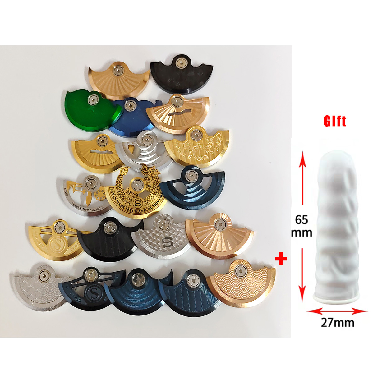 Black and Blue Rose Gold NH35  - Watch Movement Rotor reseña y precio