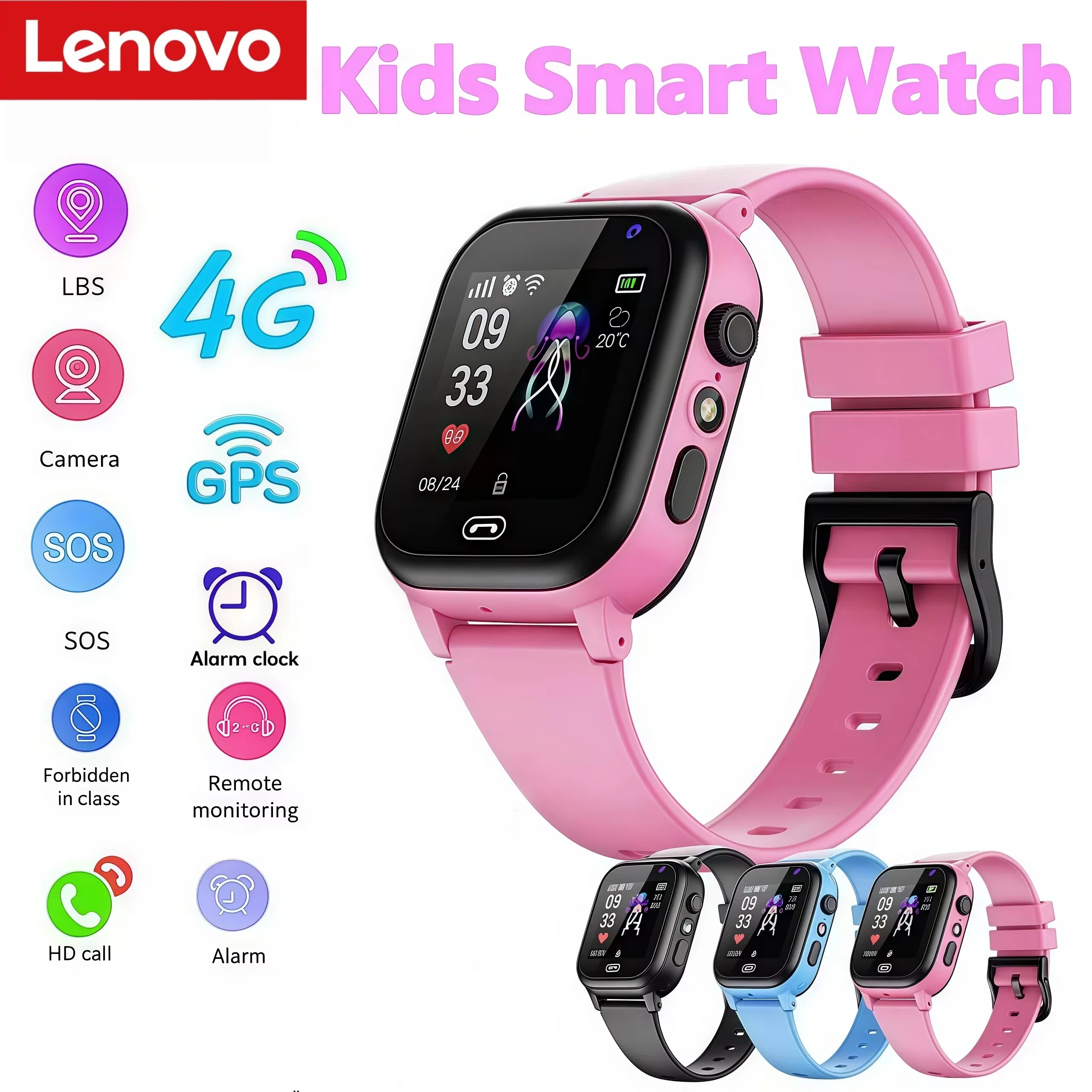 Lenovo Kids Smart Watch SOS Wi - Smartwatch Watches Gift For Boys With Gps reseña y precio