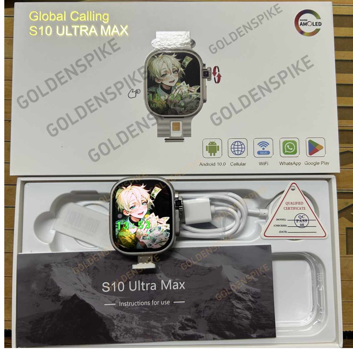 GOLDENSPIKE S10 Ultra MAX 4G S - Heart Rate Gps Watch reseña y precio