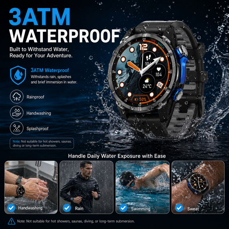 HD350 Pro Military Grade AGPS  - Smartwatch Watches Gift For Men reseña y precio
