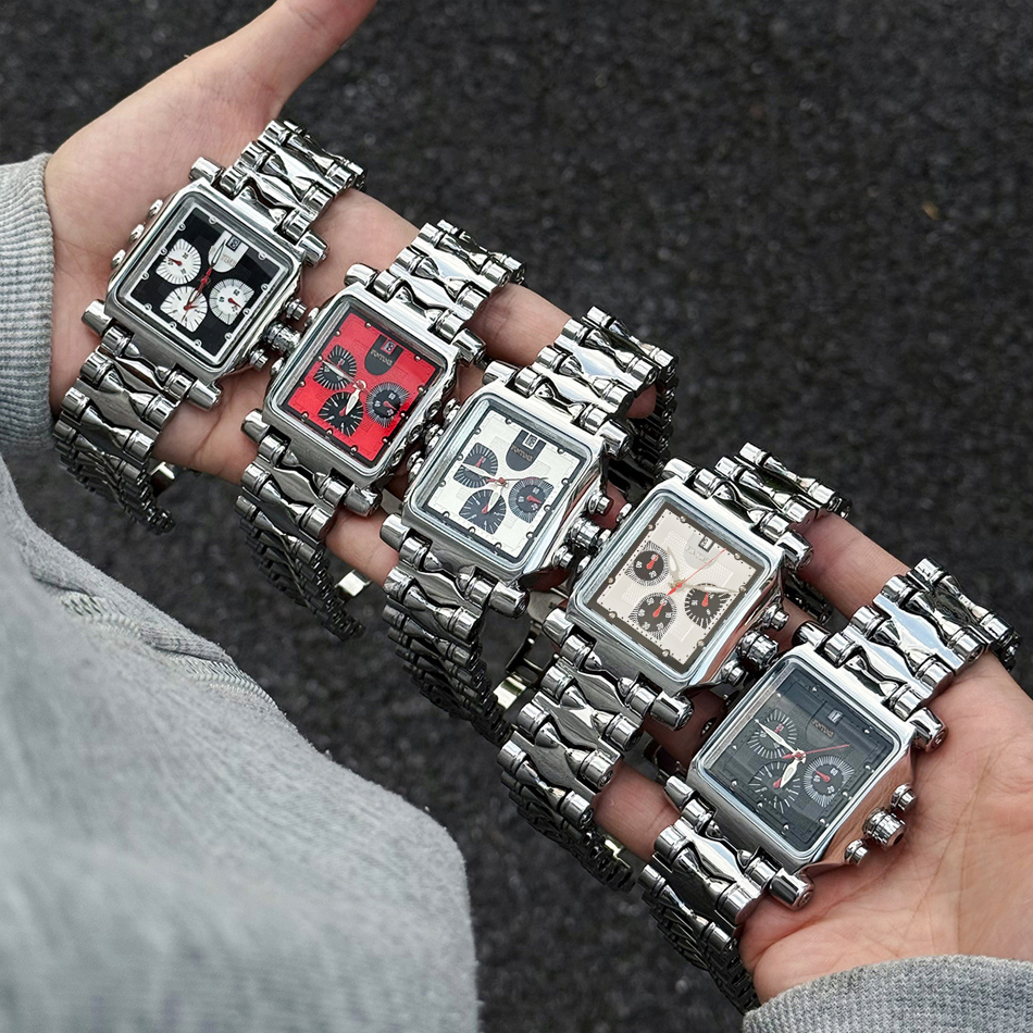 New Square Quartz Watch with L - Smartwatch Square Watches For Men reseña y precio