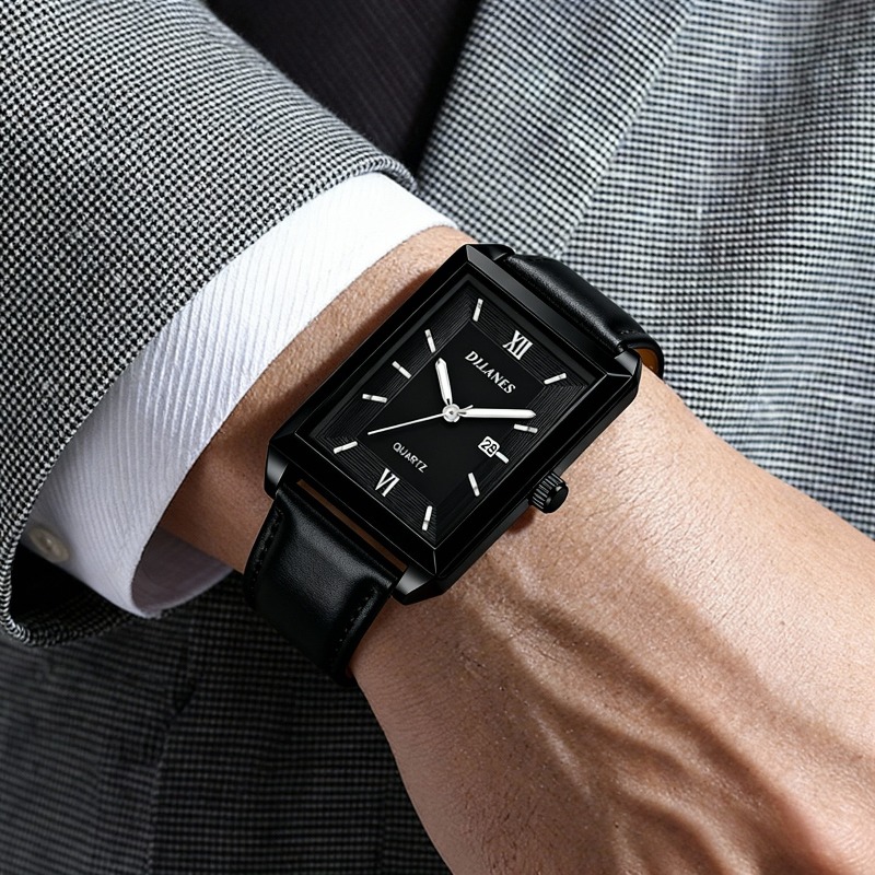 Casual Leather Men Watches Sim - Smartwatch Square Watches For Men reseña y precio