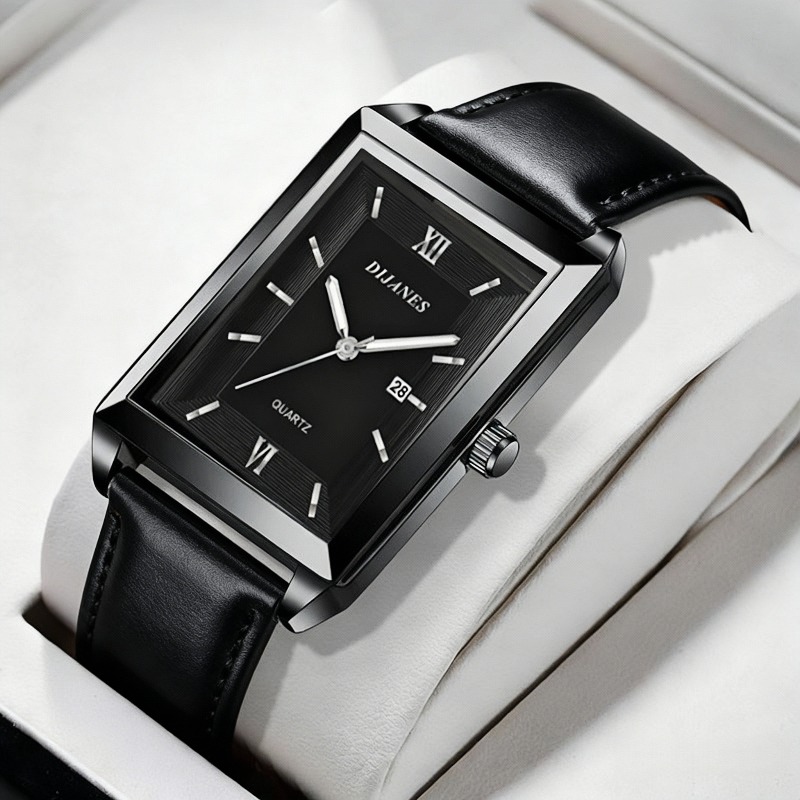 Casual Leather Men Watches Sim - Smartwatch Square Watches For Men reseña y precio