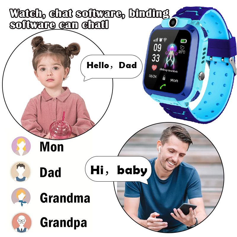 Q12B Kids Smart Watch with SOS - Smartwatch Watches Gift For Boys With Gps reseña y precio